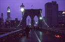 Brooklyn Bridge, dusk.